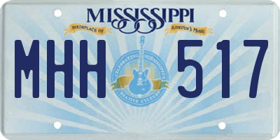 MS license plate MHH517