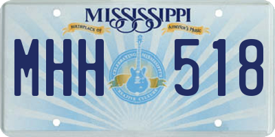 MS license plate MHH518