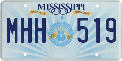 MS license plate MHH519