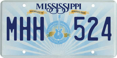 MS license plate MHH524