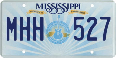 MS license plate MHH527