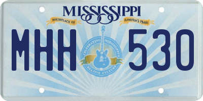 MS license plate MHH530