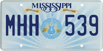 MS license plate MHH539