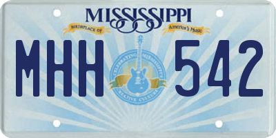 MS license plate MHH542