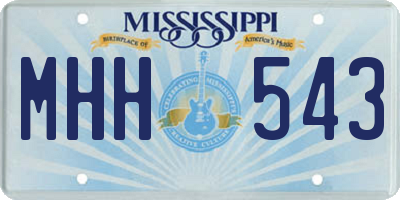 MS license plate MHH543