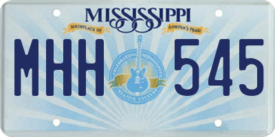 MS license plate MHH545