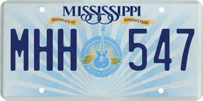 MS license plate MHH547