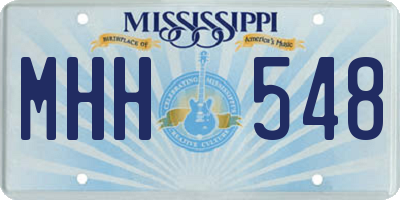 MS license plate MHH548