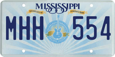 MS license plate MHH554