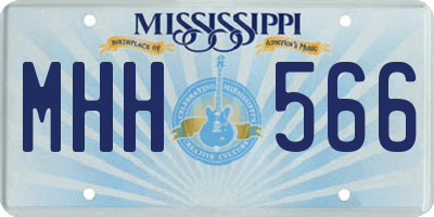 MS license plate MHH566