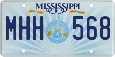 MS license plate MHH568