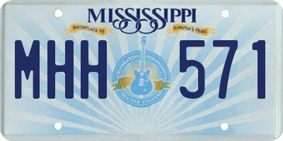 MS license plate MHH571
