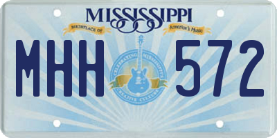 MS license plate MHH572
