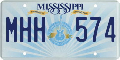 MS license plate MHH574