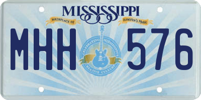MS license plate MHH576