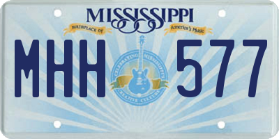 MS license plate MHH577