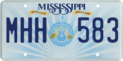 MS license plate MHH583
