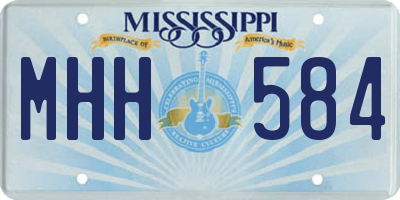 MS license plate MHH584
