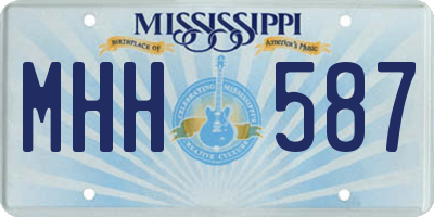MS license plate MHH587