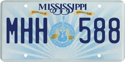 MS license plate MHH588