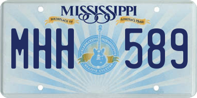 MS license plate MHH589