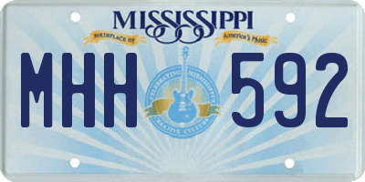 MS license plate MHH592