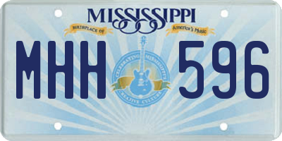MS license plate MHH596