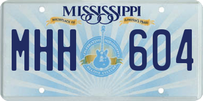 MS license plate MHH604