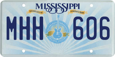 MS license plate MHH606