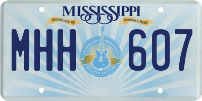 MS license plate MHH607