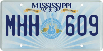 MS license plate MHH609