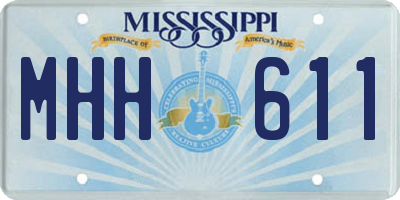 MS license plate MHH611