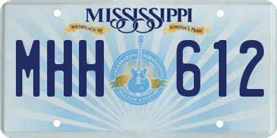 MS license plate MHH612