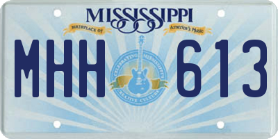 MS license plate MHH613