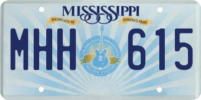MS license plate MHH615