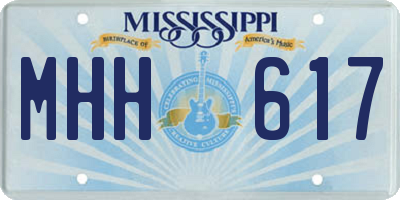 MS license plate MHH617