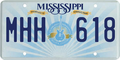 MS license plate MHH618