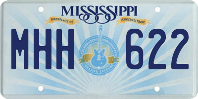 MS license plate MHH622