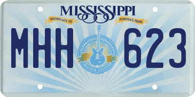 MS license plate MHH623