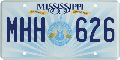 MS license plate MHH626