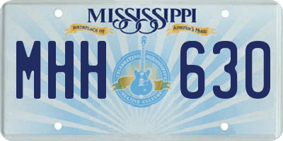 MS license plate MHH630