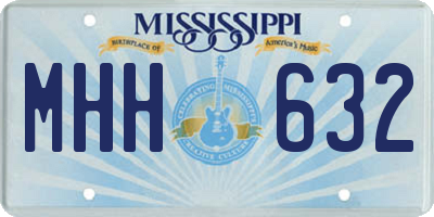 MS license plate MHH632