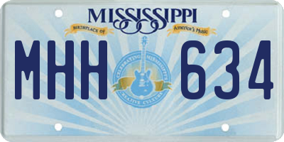 MS license plate MHH634