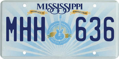 MS license plate MHH636