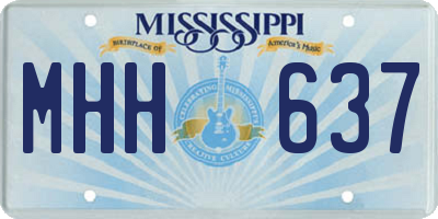 MS license plate MHH637