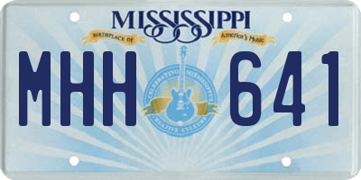 MS license plate MHH641