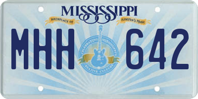 MS license plate MHH642