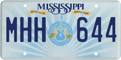 MS license plate MHH644