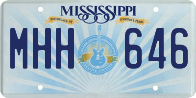 MS license plate MHH646