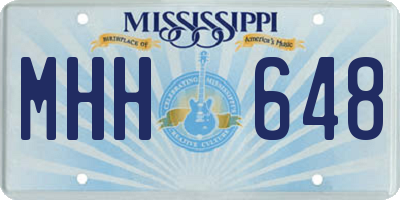 MS license plate MHH648